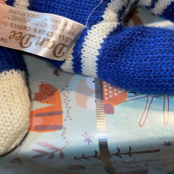 Dan Dee Collector’s choice Knit Sock Monkey Blue White Plush 11" Toy stuff - Picture 6 of 8
